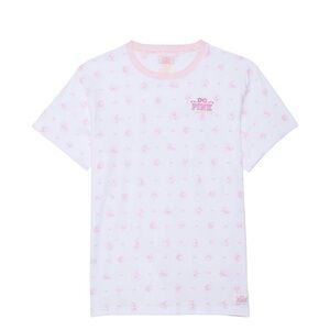 PINK X LOVESHACKFANCY CAMPUS COTTON TEE